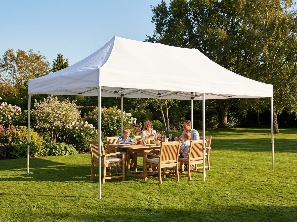 White pop up gazebo with aluminium frame for outdoor events