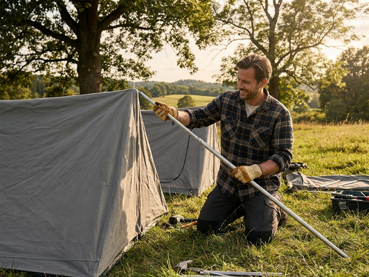 Connection Pipe for Storage Tent in Silver Galvanised Steel - product detail