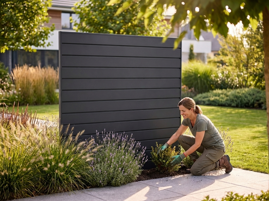 Galvanised steel shed side panel extension in anthracite for outdoor use - product detail