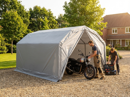 Folding Garage Grey Outdoor Storage - view 3