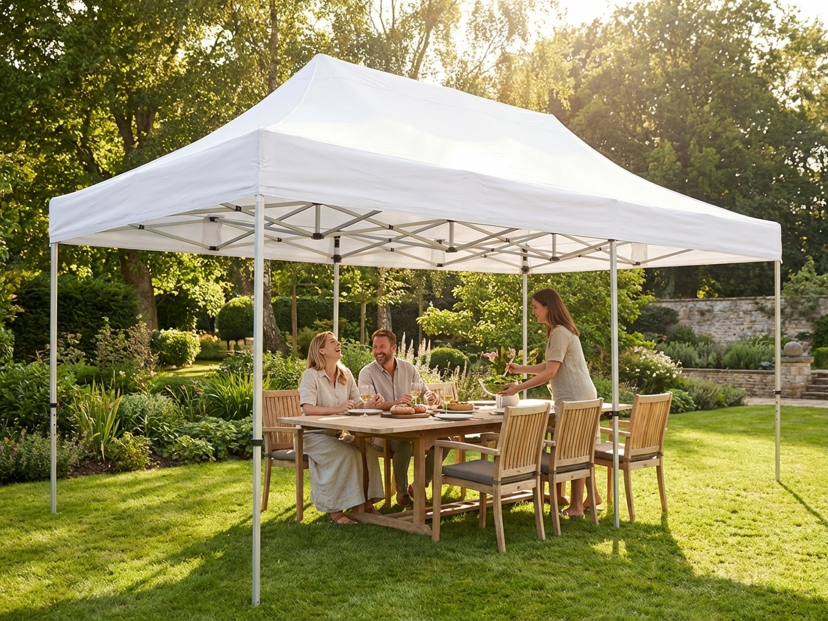 Pop Up Gazebo 3x6 m White, Flame Retardant Aluminium - product detail