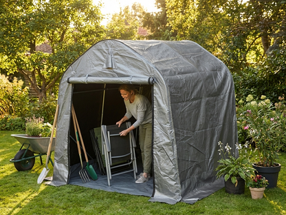 Grey storage tent 2x2x2 m for outdoor use - view 3