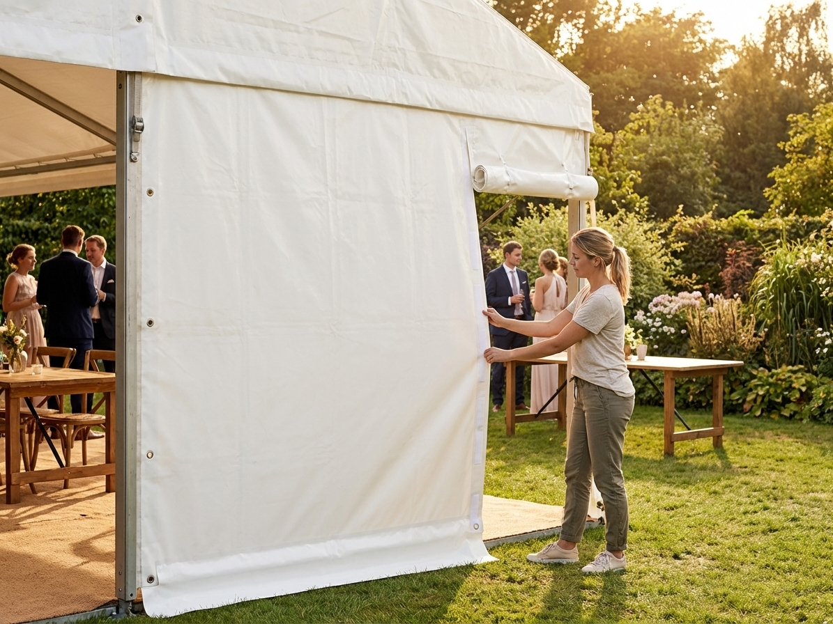 3m white PVC endwall for indoor and outdoor use - product detail