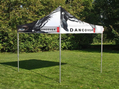 White pop-up gazebo with aluminium frame, 4x4 m, outdoor use