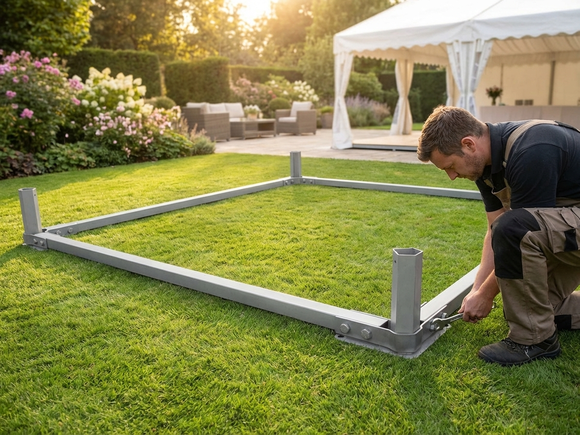 Steel ground bar 4x4m for event tents - view 3