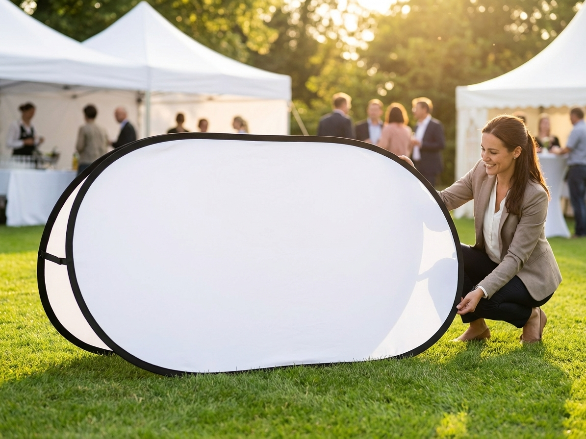 Premium pop up banner for events, made from knitted polyester - view 3