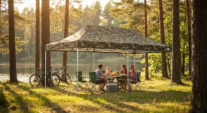 Pop up gazebo in camouflage design, 4x6m - product detail