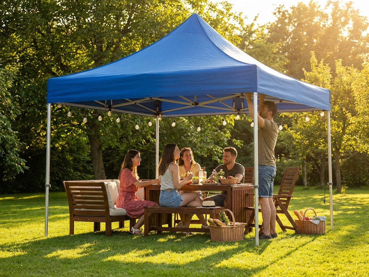 Blue 3x3 m Gazebo Roof Cover, Waterproof Polyester - product detail