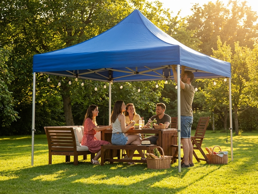 Blue 3x3 m Gazebo Roof Cover, Waterproof Polyester - product detail