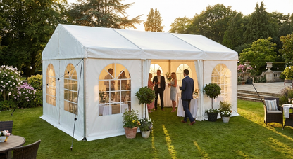 PVC tent extension in white for outdoor events - view 3