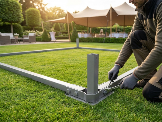 Steel ground bar for 3x3m event tents - product detail