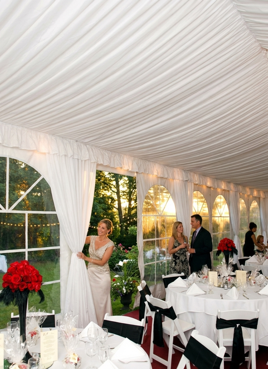White Marquee Lining and Curtain Pack for 6x8m Marquee