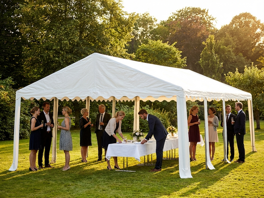 White PVC marquee roof cover 6x14m for outdoor events