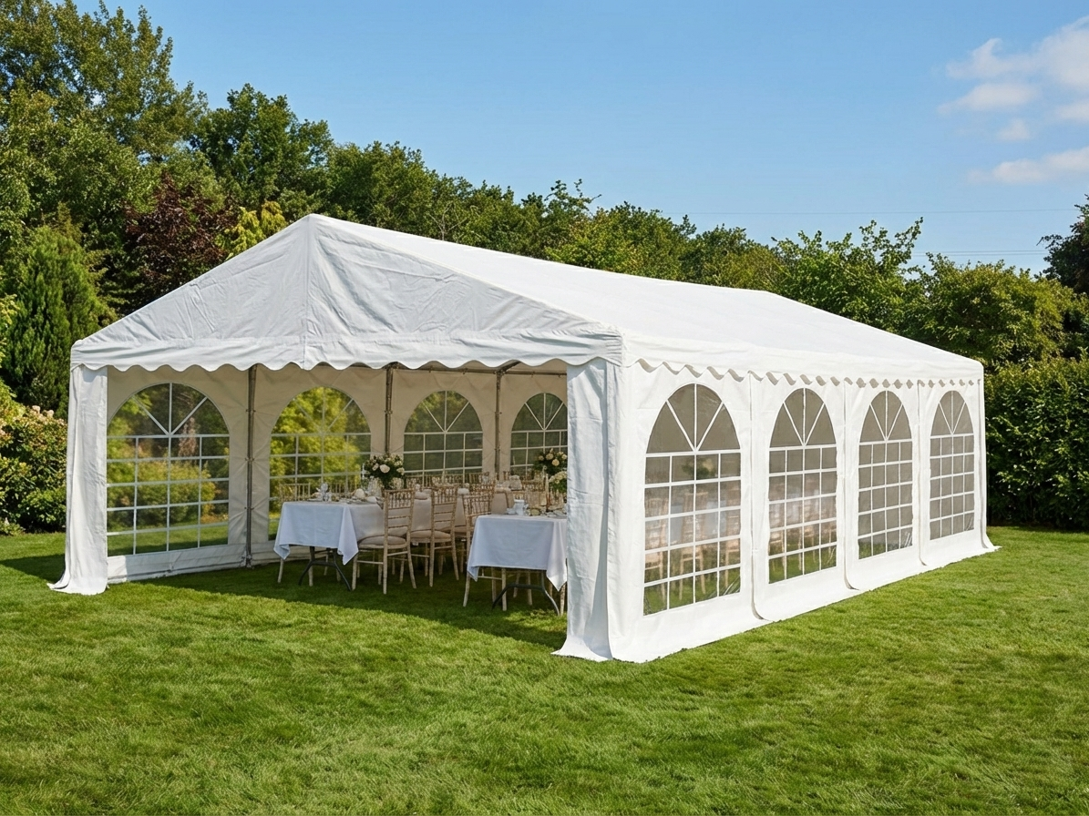 White PVC Marquee 6x8 m for Outdoor Events - product detail