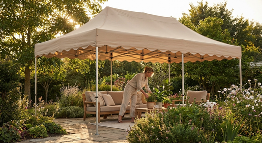 Pop up gazebo roof cover in latte colour, 3x6m size