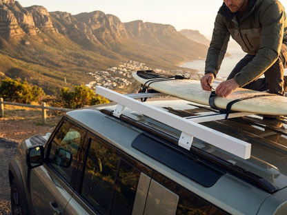 Steel wind roof bars in grey for outdoor structures