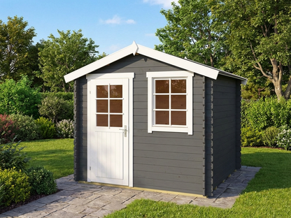 Wooden Garden Shed in Dark Grey with Nordic Spruce - product detail