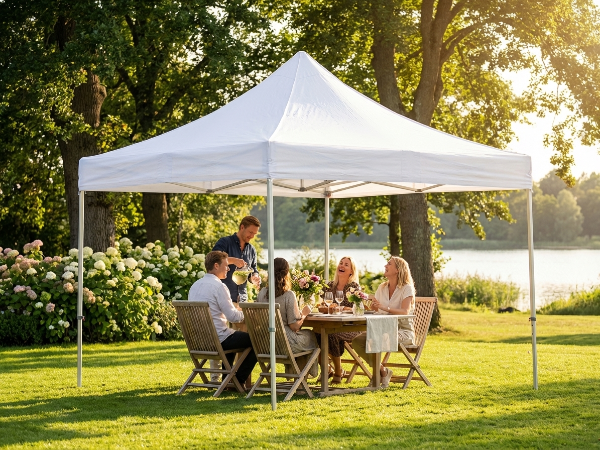 Clear pop up gazebo with PVC roof for outdoor events - view 3