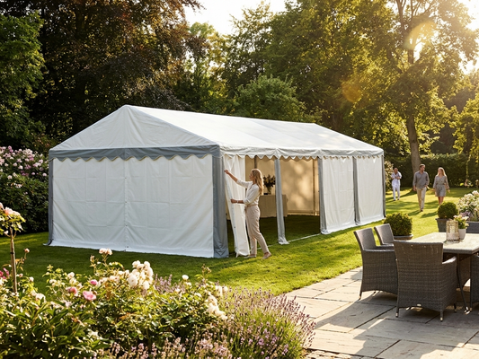 PVC roof cover for marquee, 6x12 m, white/grey - product detail