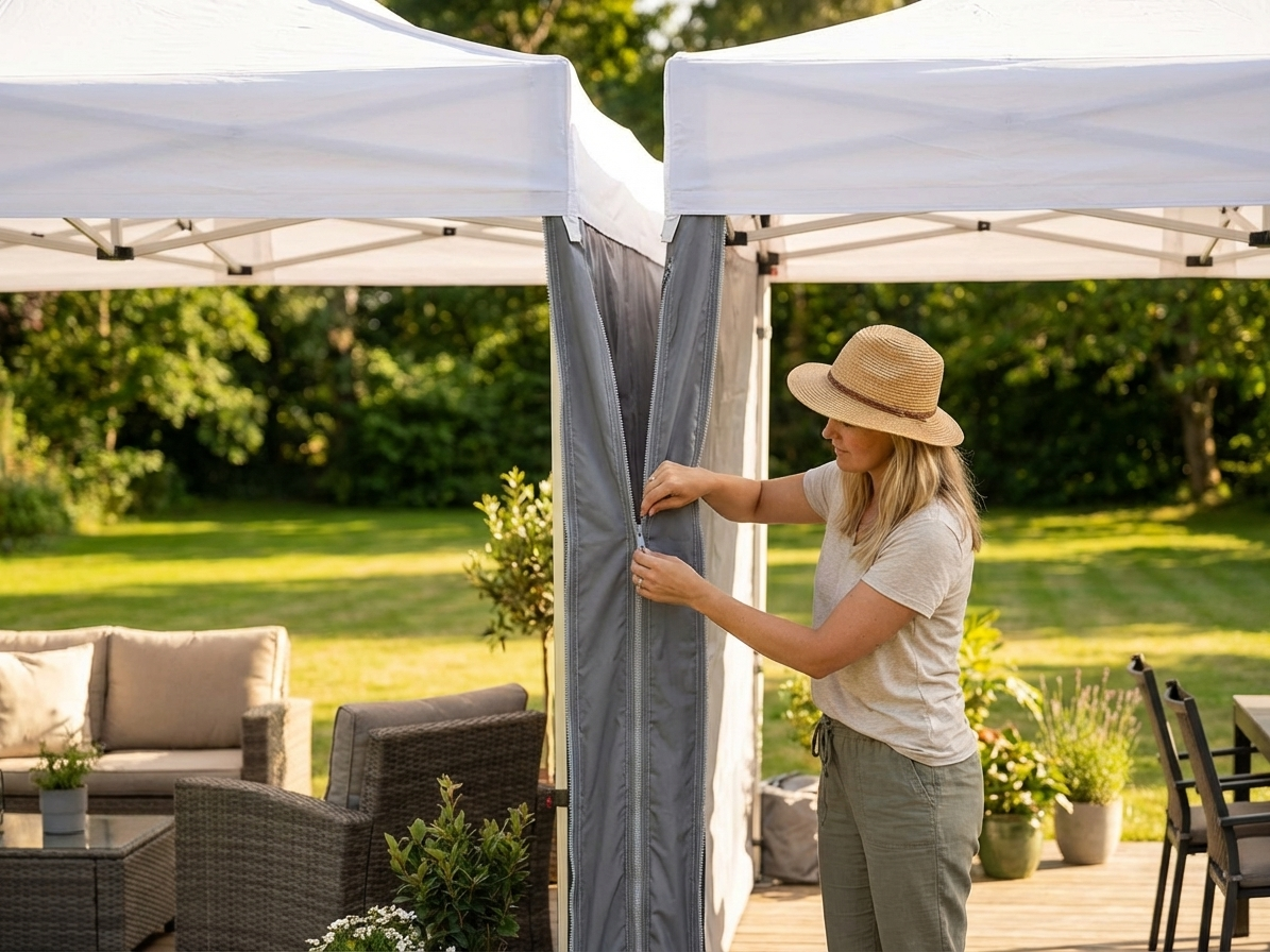 Infill joint panels for grey gazebo accessory - product detail