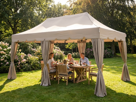 Pop Up Gazebo 3x6 m Latte with Steel Frame