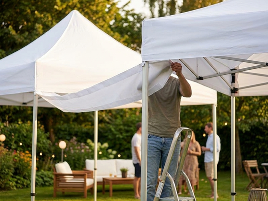 Raingutter 3m White for FleXtents providing waterproof protection - product detail