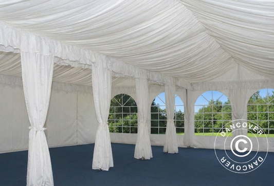 Marquee Lining and Leg Curtain Pack in White for 4x8 m Marquee