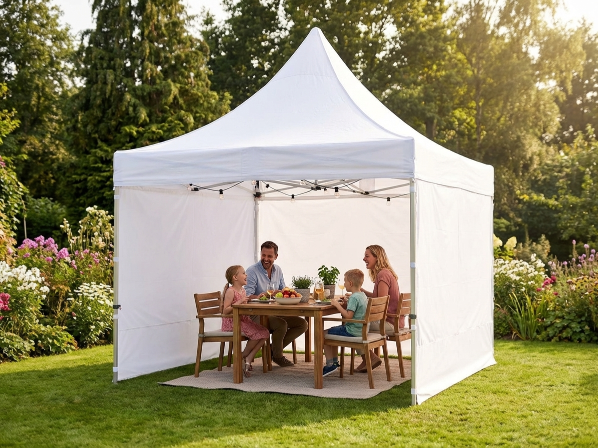 White Pop Up Gazebo 4x4m with Aluminium Frame for Outdoor Events - product detail