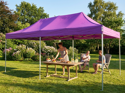 Pop up gazebo 3x6m purple steel frame for outdoor events