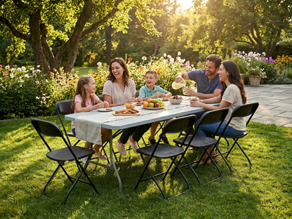 Folding Table and Chairs Set 180 cm for Indoor and Outdoor Use - product detail