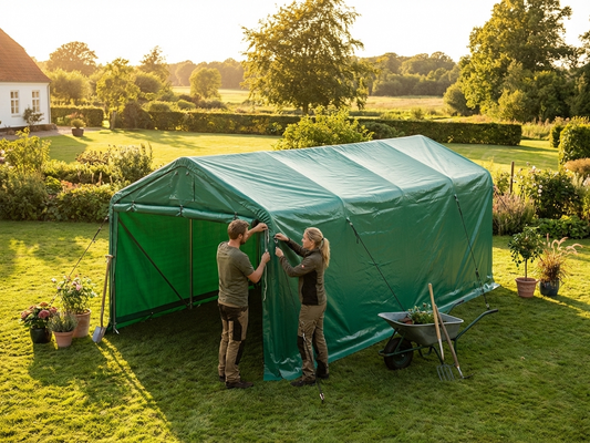 Green PVC Roof Cover for 2.4x6m Storage Tent