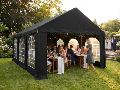 Black 4x6 m marquee for outdoor events - view 3