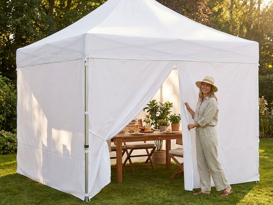 White Gazebo Sidewall Kit 3x3m for Outdoor Events - product detail