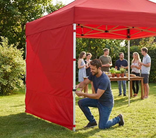 Red sidewall for FleXtents, 3m, polyester with PVC backing