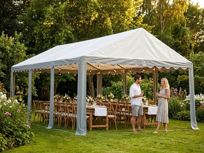 PVC roof cover for marquee 4x10m in white and grey - view 3