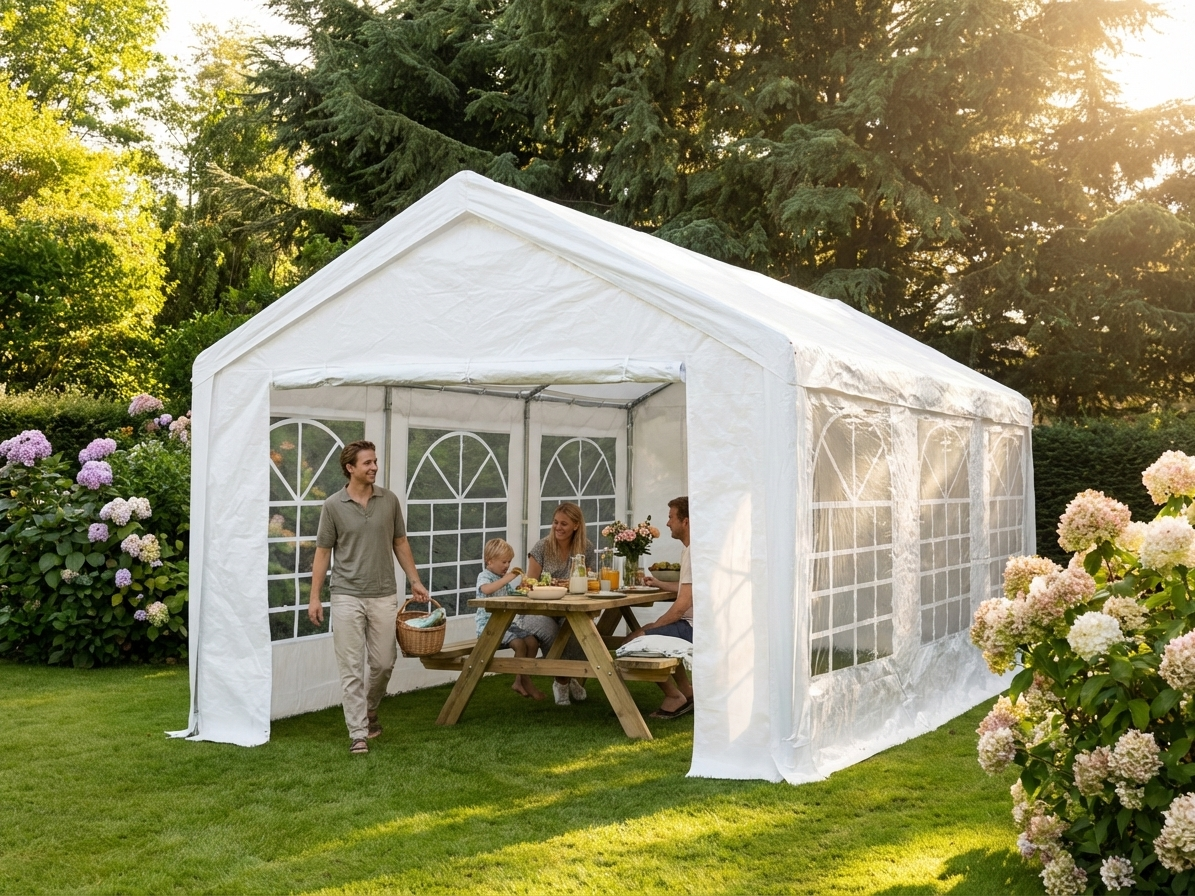 White marquee tent for outdoor events - view 3