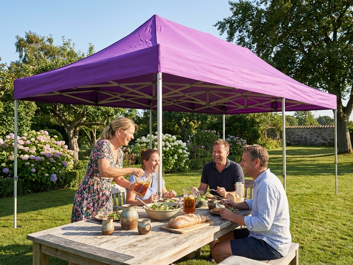 Pop up gazebo 3x6 m purple for outdoor events