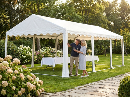 White PVC marquee roof cover for outdoor events - view 3