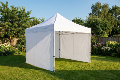 White pop-up gazebo for outdoor events with aluminium frame