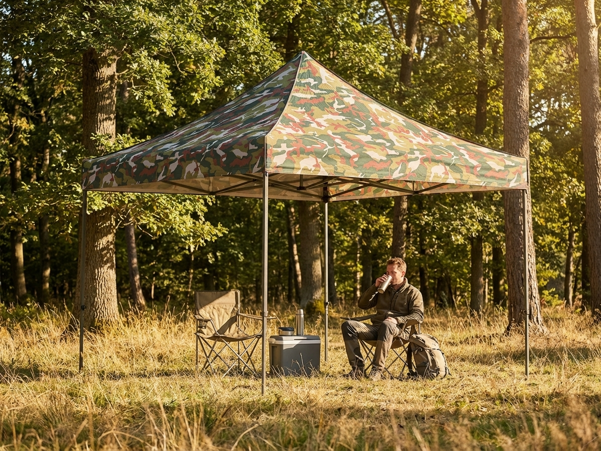 Camouflage gazebo roof cover 4x4m for outdoor use