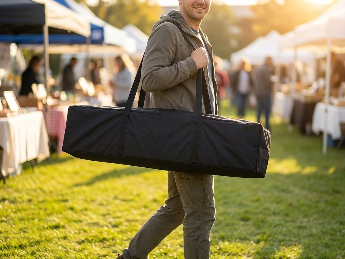 Black carry bag for outdoor events, 2x2 m size - view 3