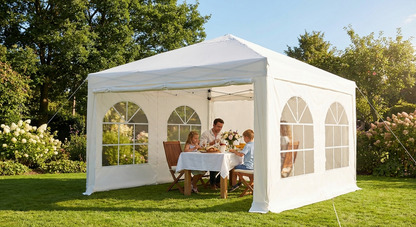 White 4x4m marquee for outdoor events - product detail