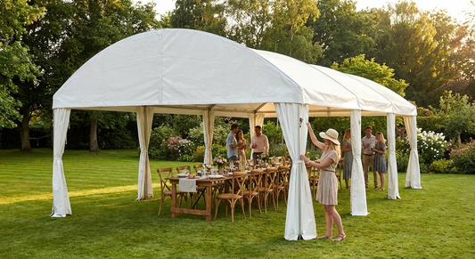 White PVC marquee roof cover 6x12m for outdoor events - product detail