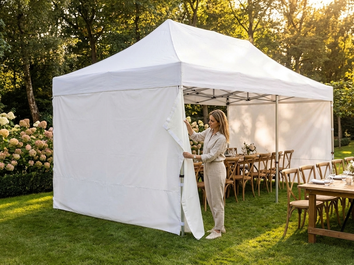 White Standard Sidewall for Event Tents