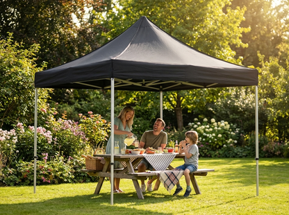 Black pop-up gazebo with PRO steel frame, 3x3 metres - view 3