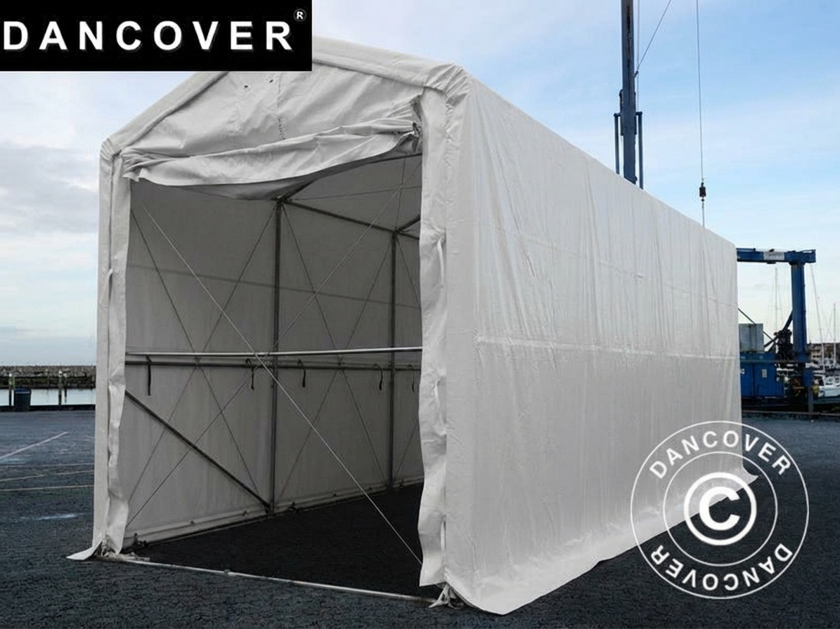 White PVC storage shelter for industrial use - product detail