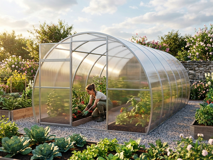 Silver Polycarbonate Greenhouse for Outdoor Use - product detail