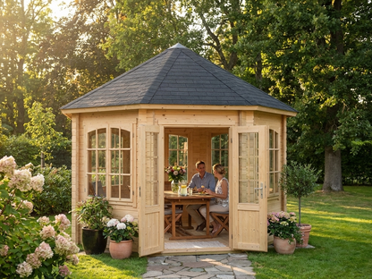 Wooden Gazebo in Natural Finish for Garden and Outdoor Use - view 3