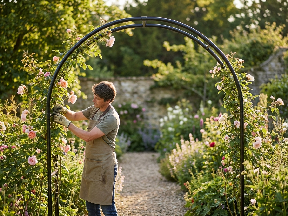Centre Arch made of galvanised steel with adjustable length