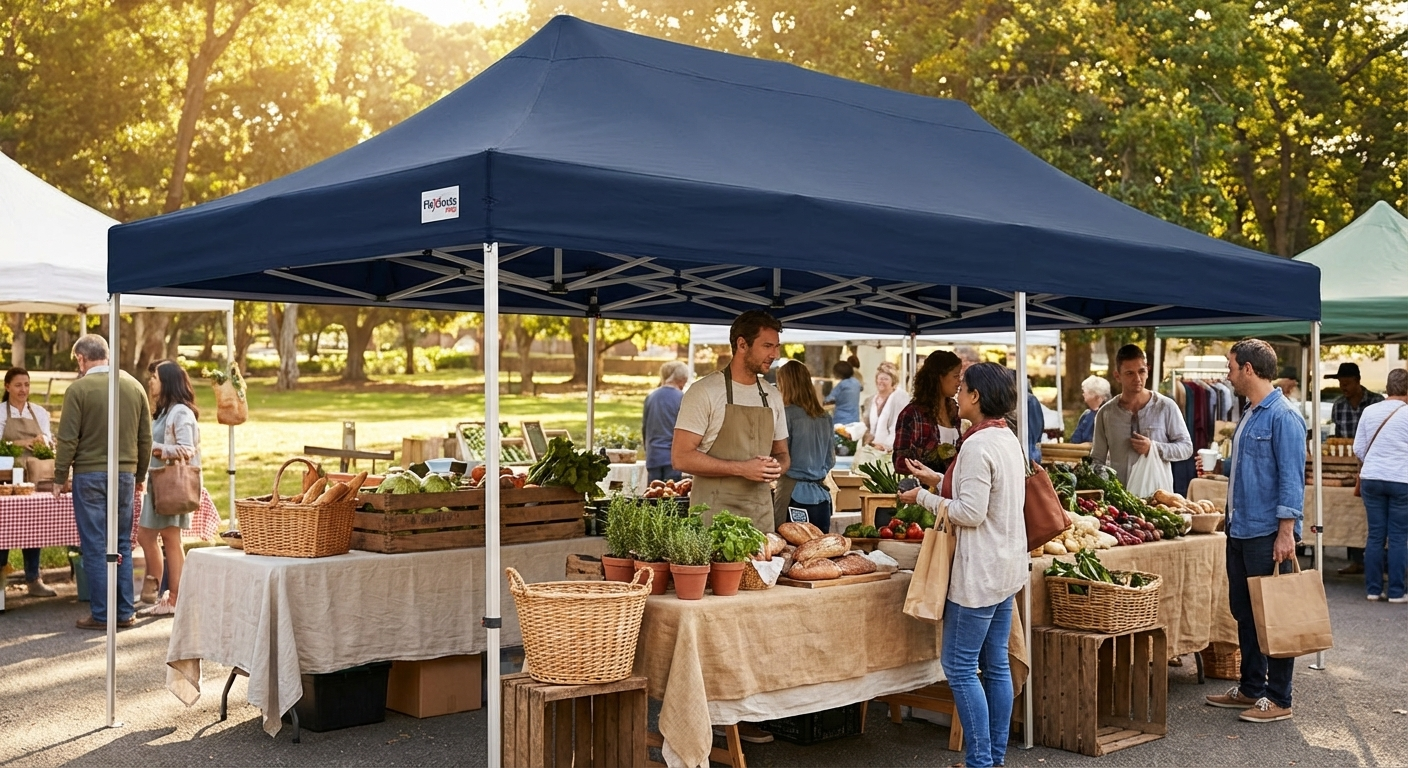 Pop-up gazebo 3x6 m dark blue with aluminium frame - product detail